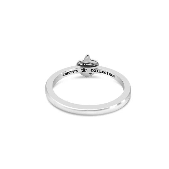 Cristy Cali Stackable Fleur de Lis Ring