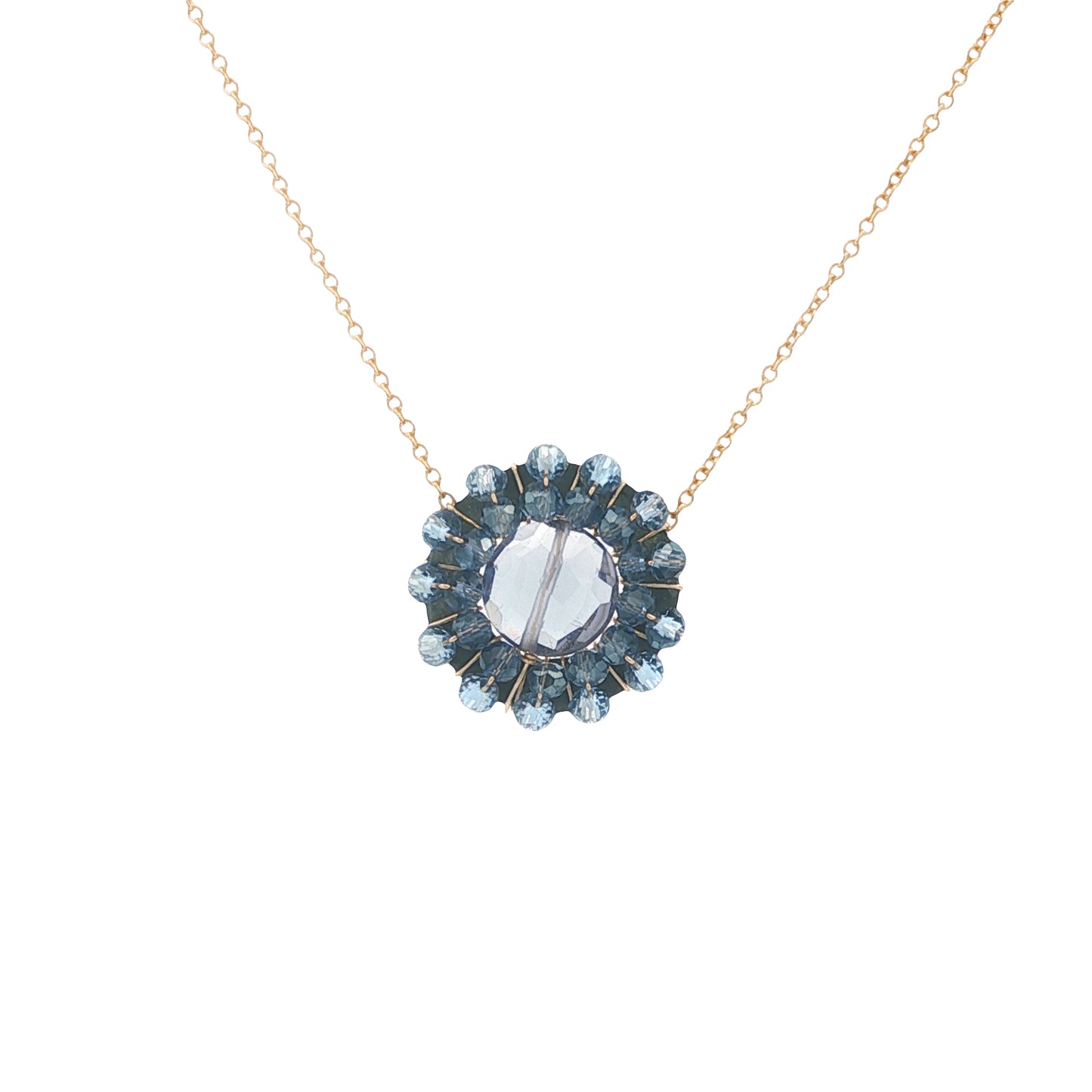 Dana Kellin Collection Iolite & Crystal Necklace