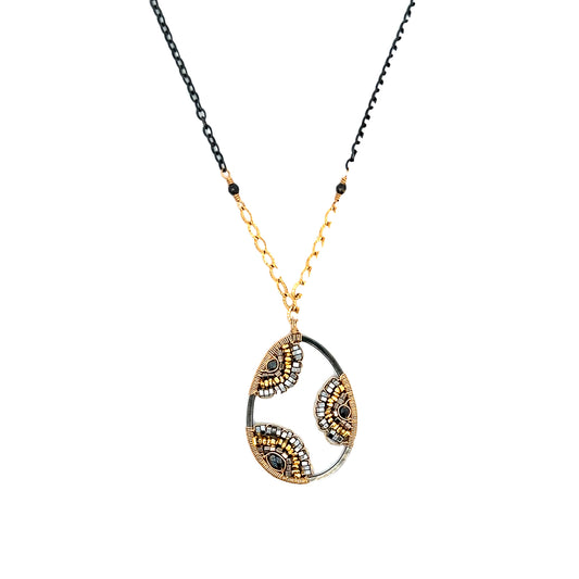 Dana Kellin Collection Hematite & Crystal Necklace