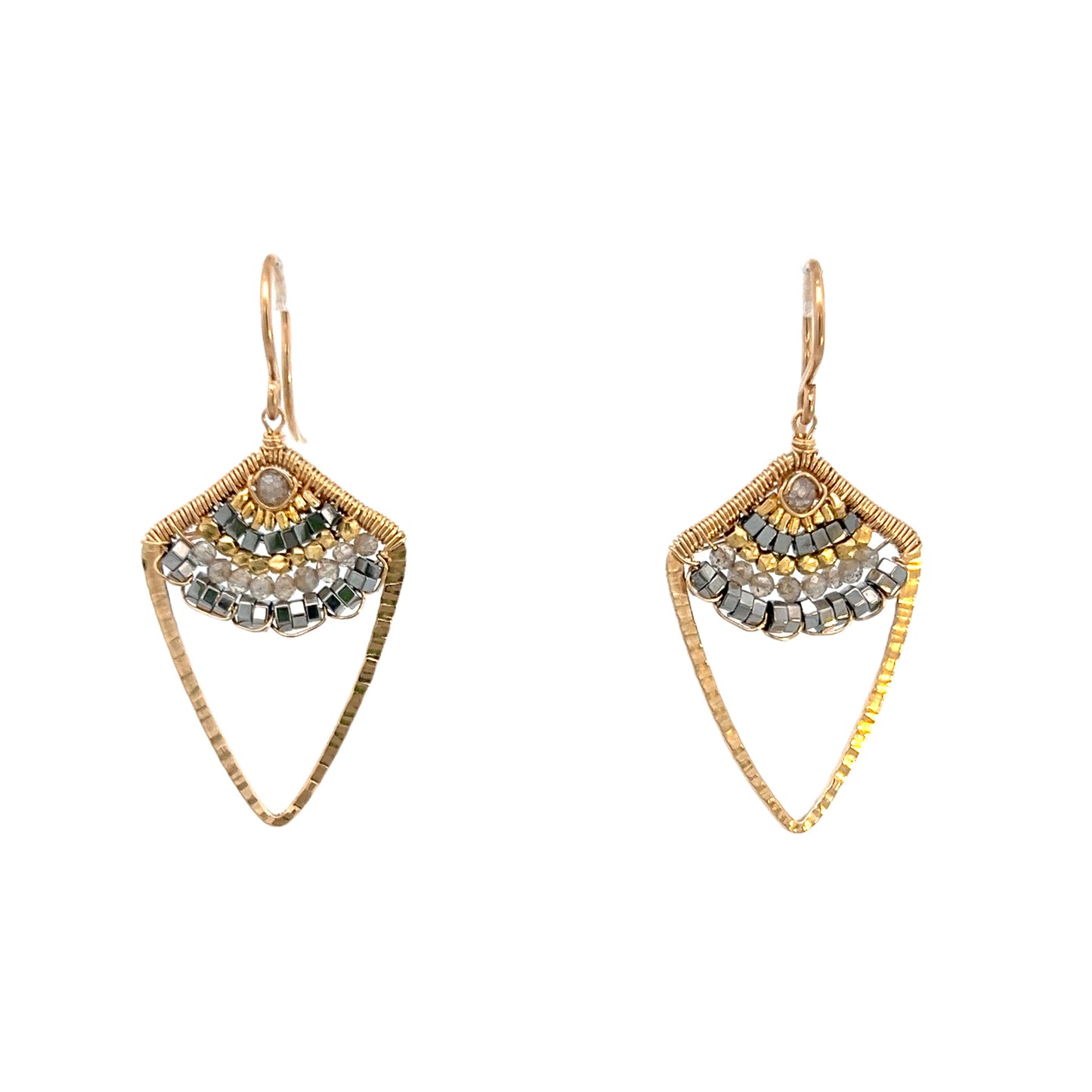 Dana Kellin Collection Crystal & Hematite Earrings
