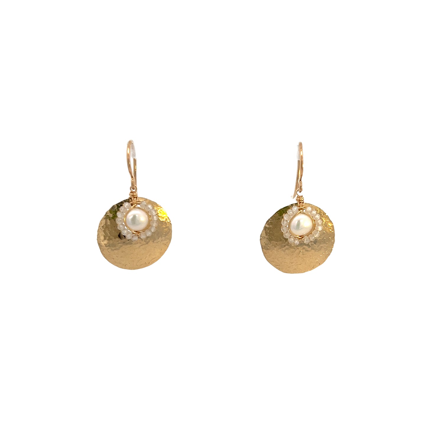Dana Kellin Collection Pearl & White Zircon Earrings