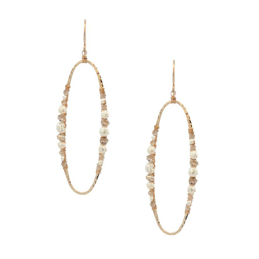 Dana Kellin Collection Pearl & Crystal Earrings