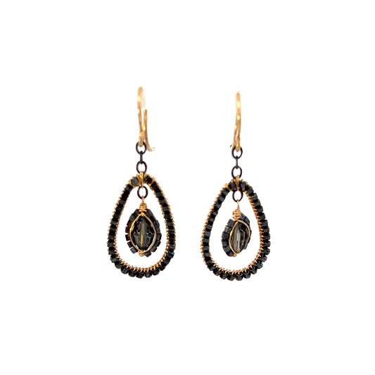 Dana Kellin Collection Crystal & Hematite Earrings