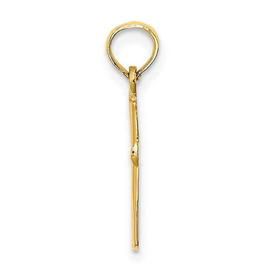 14K Yellow Gold Petite Cross Charm