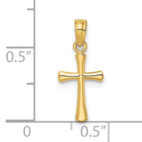 14K Yellow Gold Petite Cross Charm