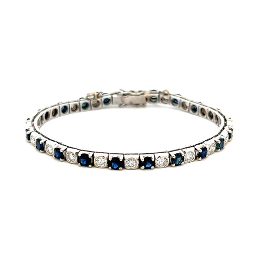 Estate Collection Diamond & Sapphire Bracelet