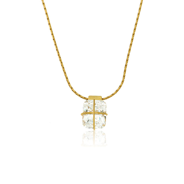 Mysterium Collection Vermeil "Gift Wrap" CZ Pendant