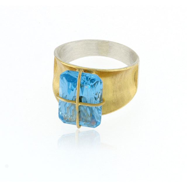 Mysterium Collection Sterling Blue Synthetic Ring