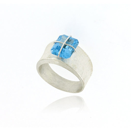 Mysterium Collection Sterling Synthetic Blue Spinel Ring