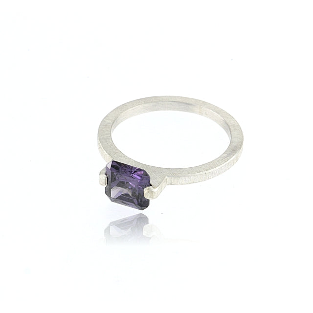 Mysterium Collection Sterling Amethyst CZ Ring