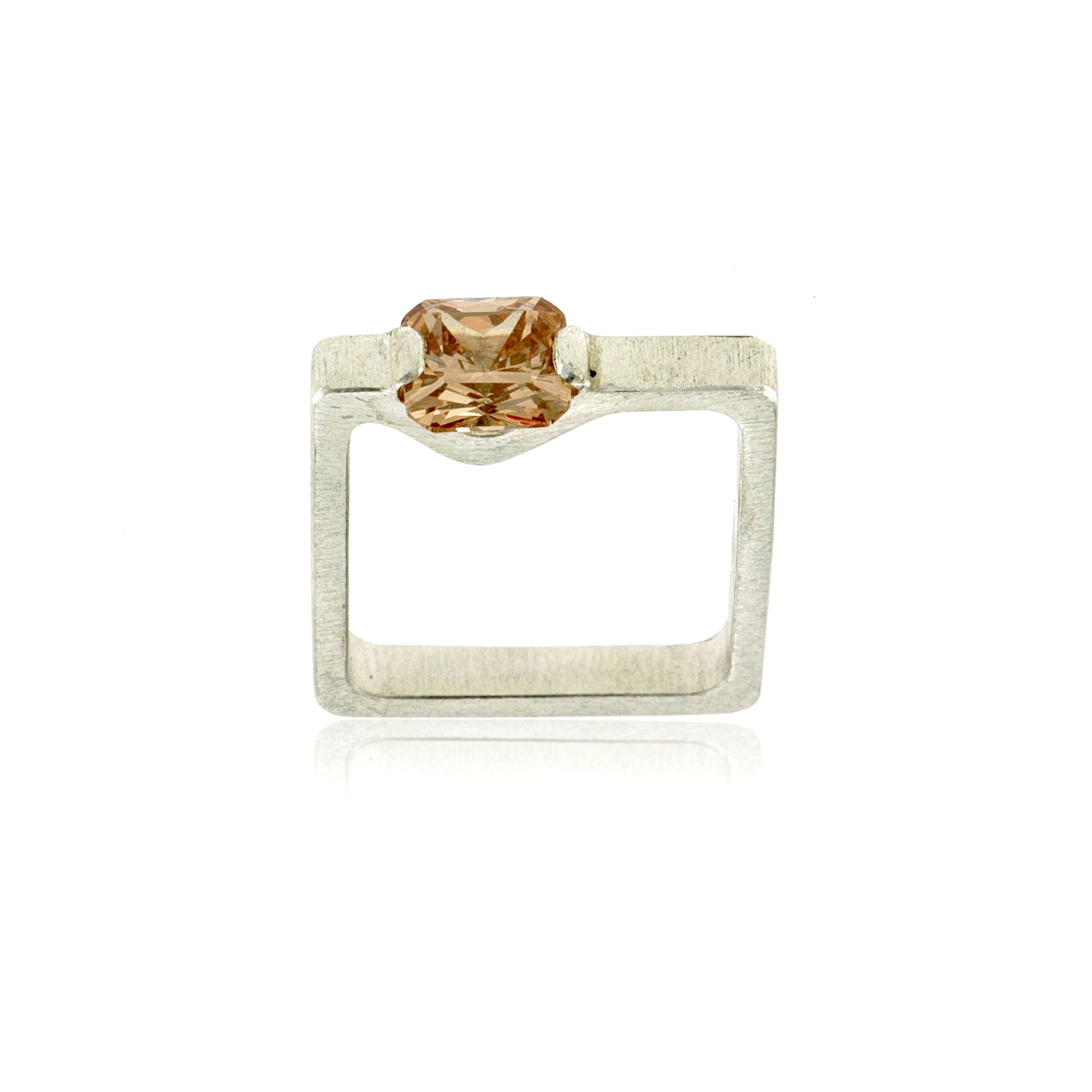 Mysterium Collection Sterling Champagne CZ Ring