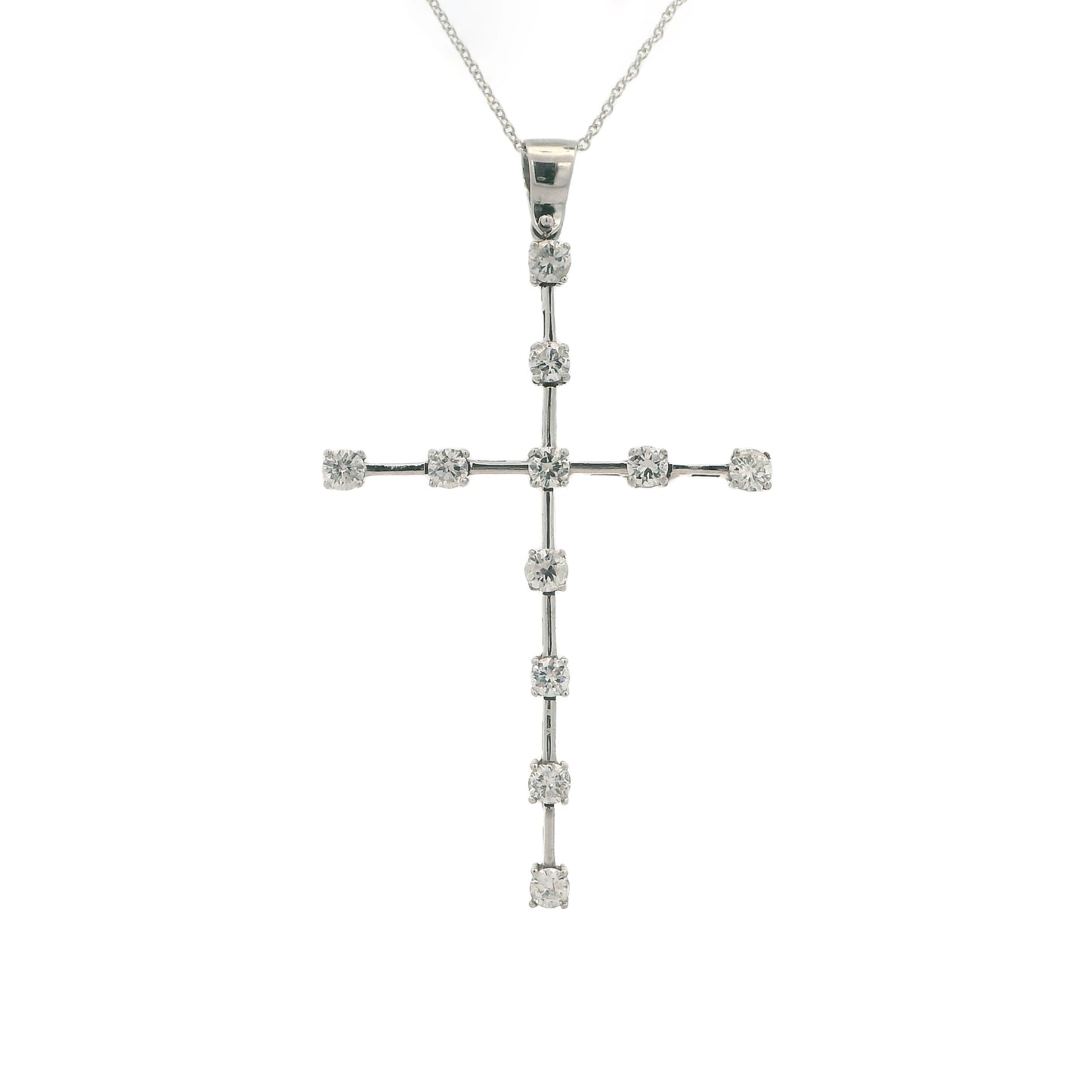 Estate Collection Diamond Bar Cross Pendant