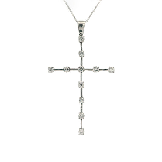 Estate Collection Diamond Bar Cross Pendant