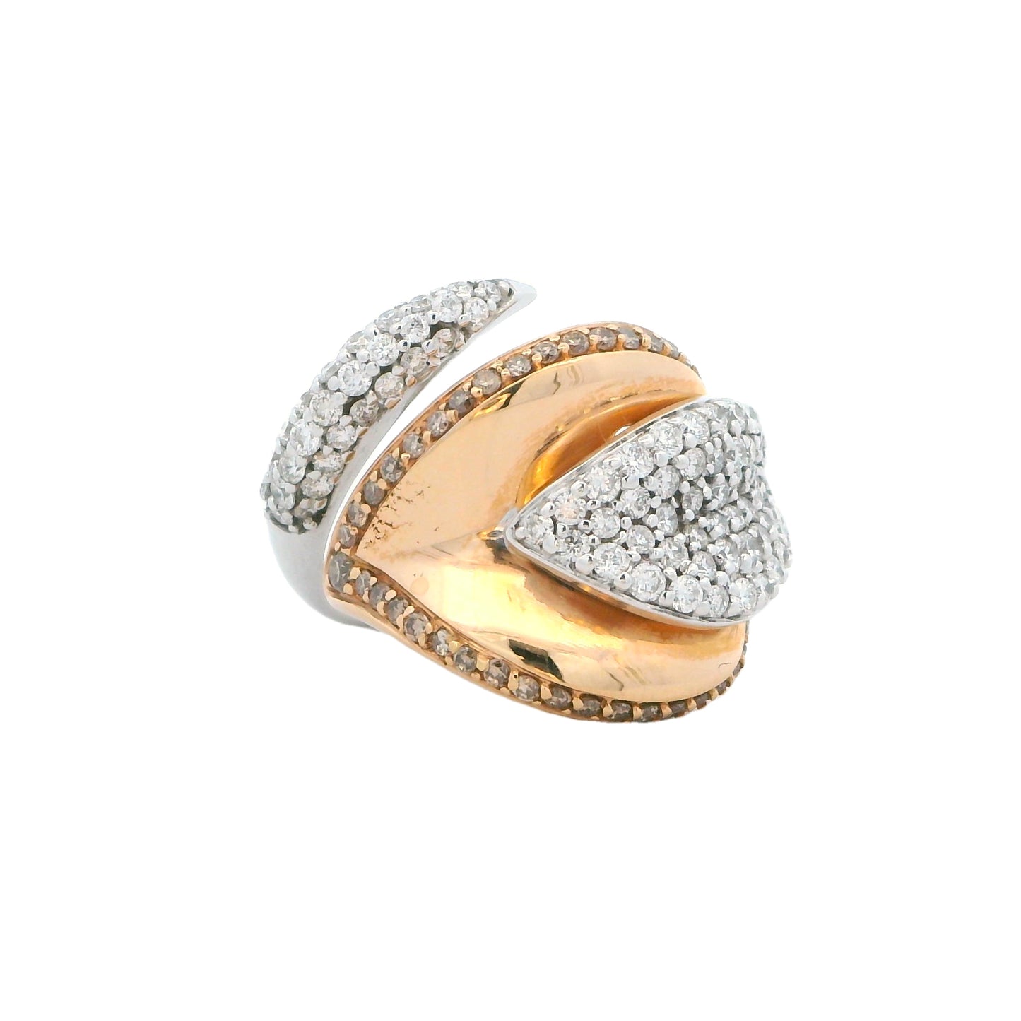 Estate Collection Retro 18k Diamond Swirl Ring