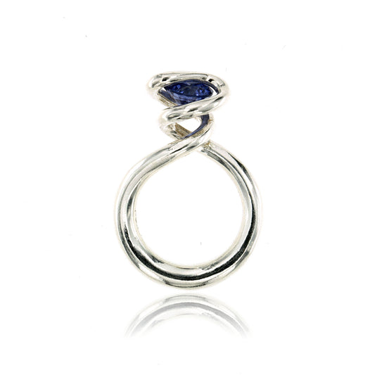 Mysterium Collection Sterling Tanzanite Cubic Zirconia Ring