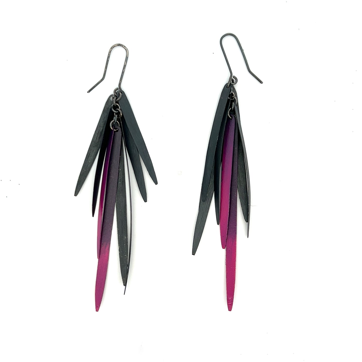 Mysterium Collection Oxidized Pink Blade Earrings