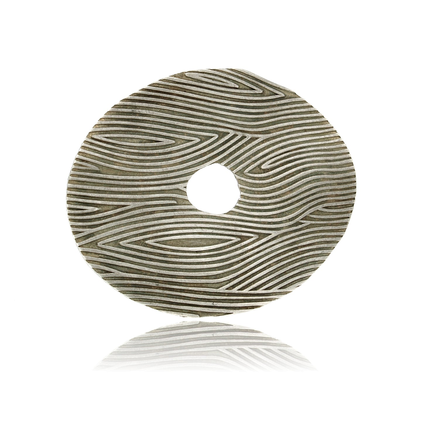 Mysterium Collection Sterling Oxidized Oval Brooch