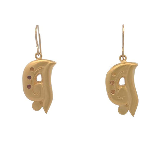 Vitrice McMurry Vermeil "Mayan Drop" Earrings