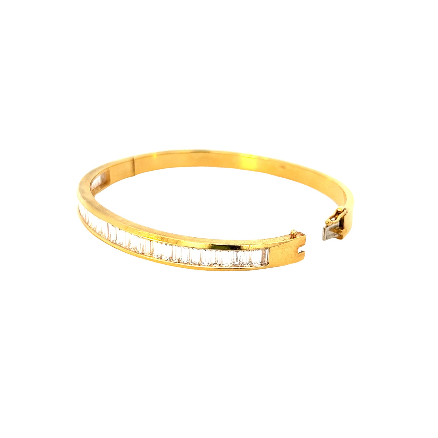 Estate Collection 18K Gold Diamond Bangle Bracelet