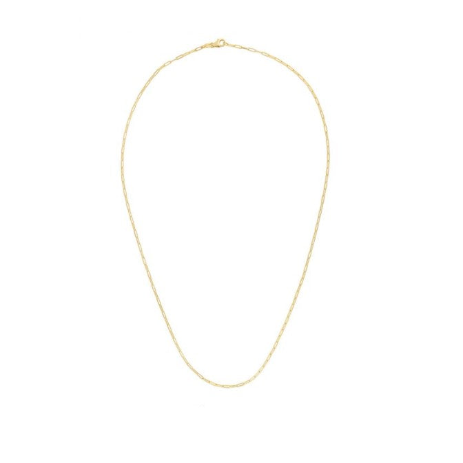 14K Yellow Gold 1.5mm Paperclip Chain