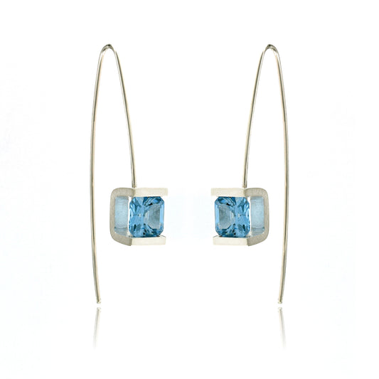 Mysterium Collection Sterling Swiss Blue Spinel Earrings