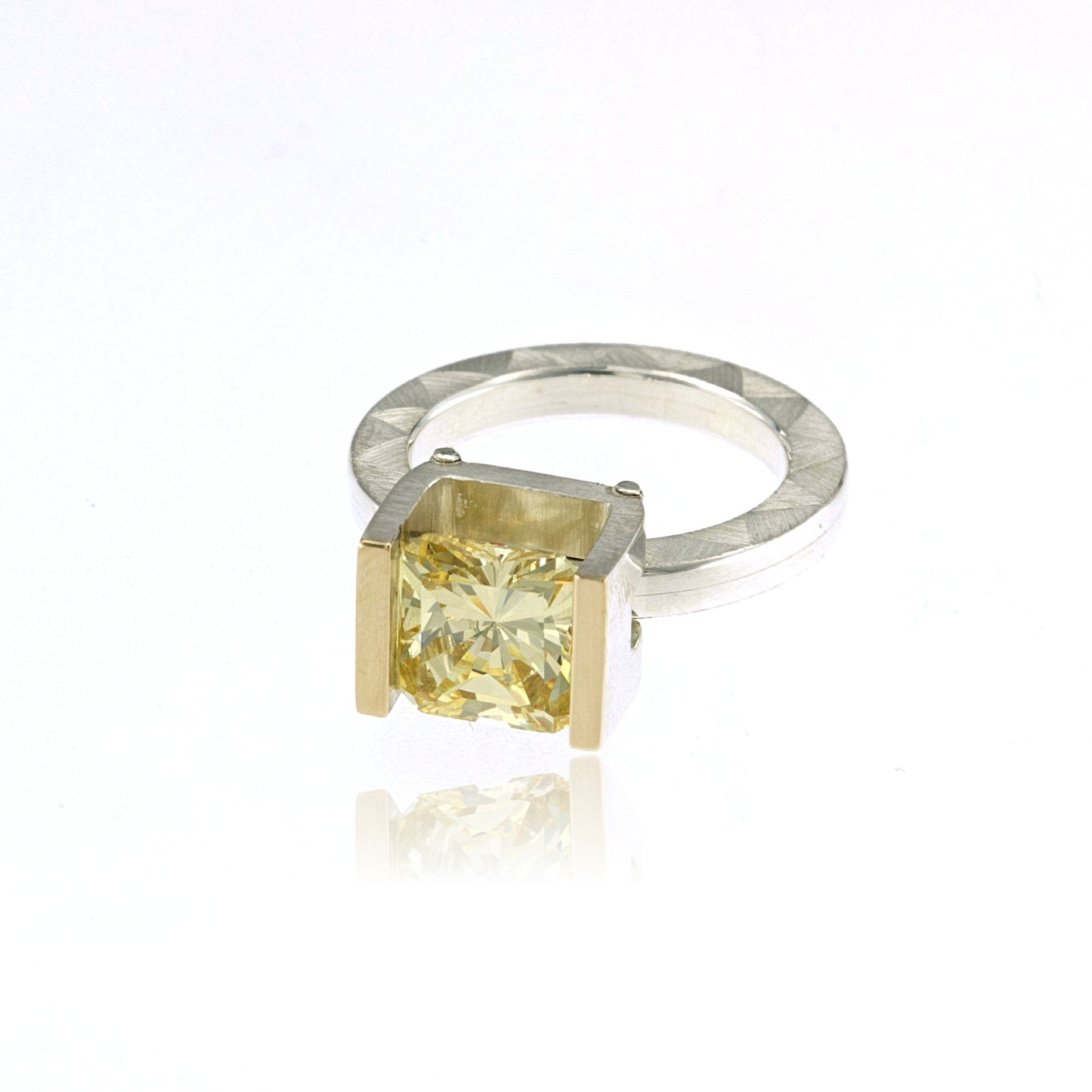Mysterium Collection Sterling & 14k Yellow Cubic Zirconia Ring