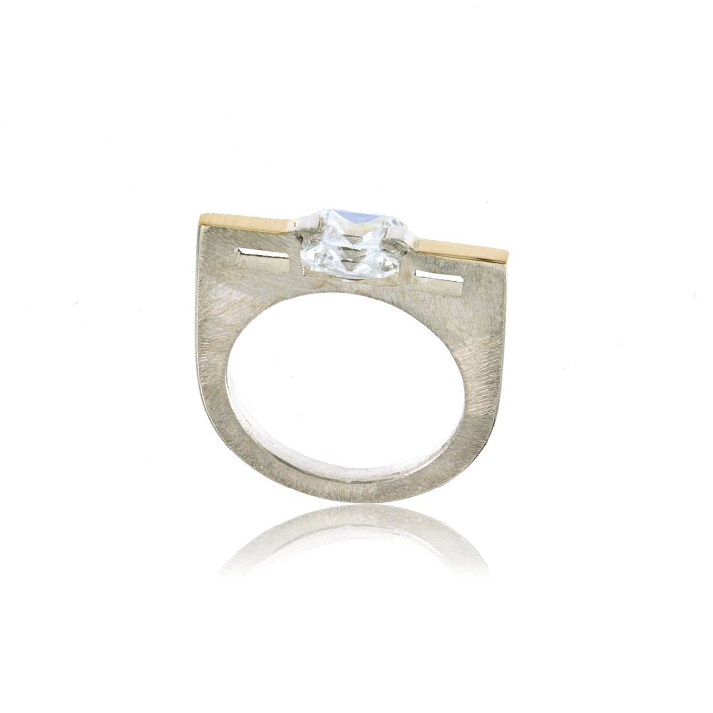 Mysterium Collection Sterling & 14k Clear Cubic Zirconia Ring