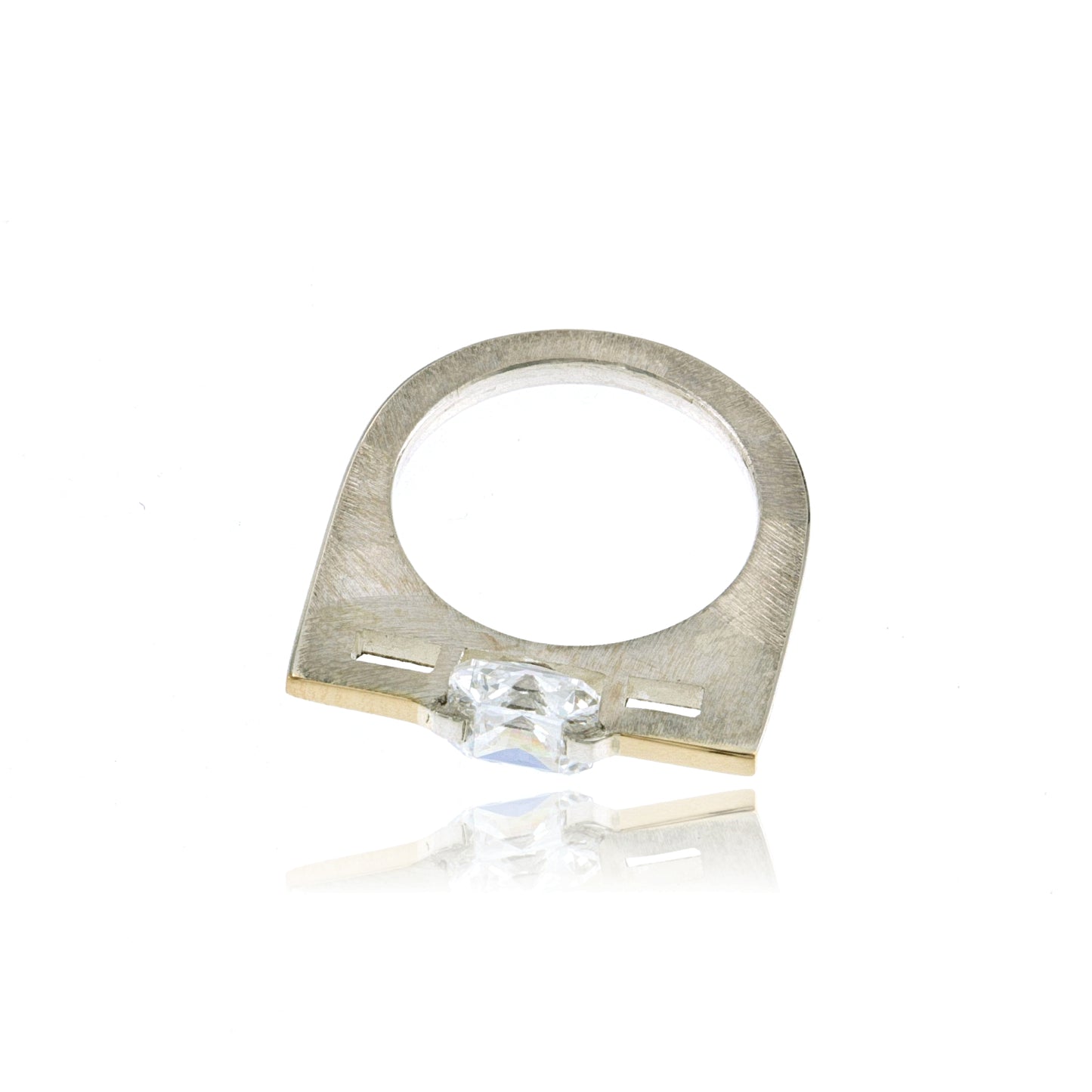 Mysterium Collection Sterling & 14k Clear Cubic Zirconia Ring
