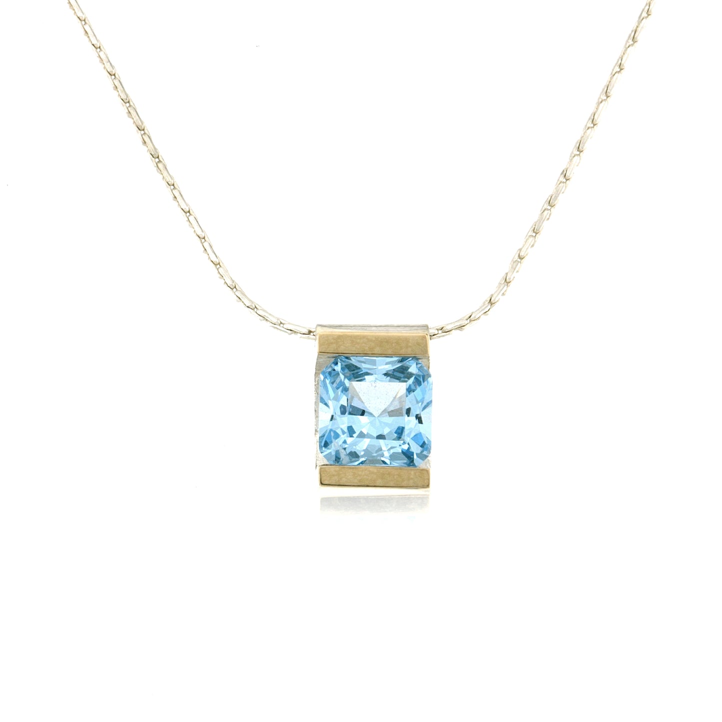 Mysterium Collection Sterling & 14k Swiss Blue Spinel Necklace