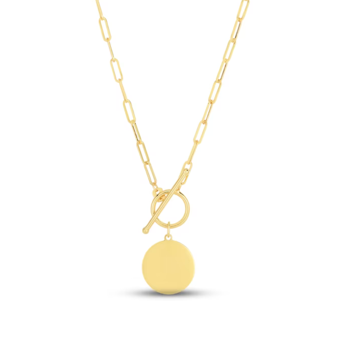 Phillip Gavriel 14K Paperclip Toggle Necklace