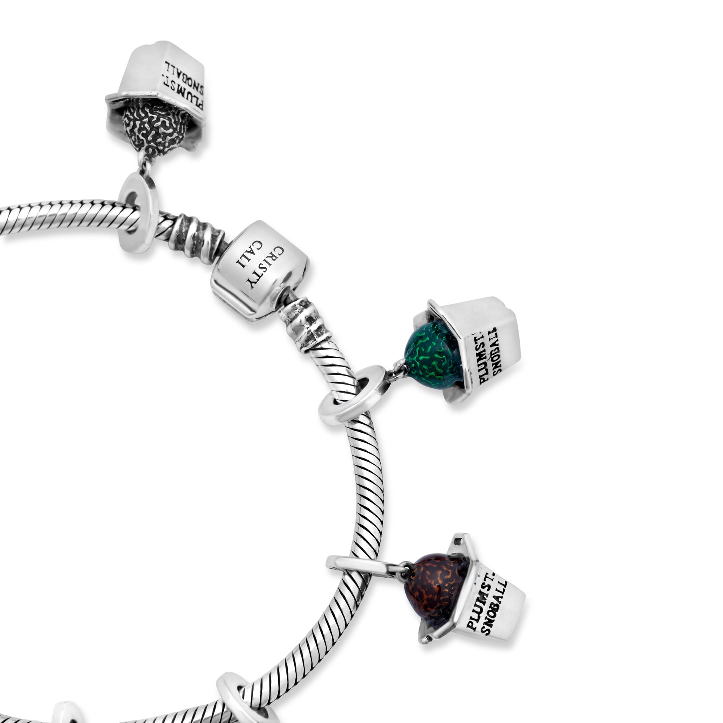 Cristy Cali Enameled Plum Street Snoball Charm - Coconut Cream