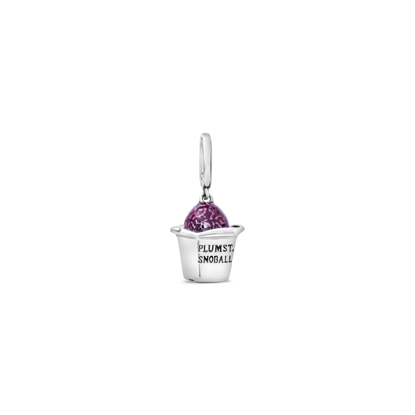 Cristy Cali Enameled Plum Street Snoball Charm - Purple Plum