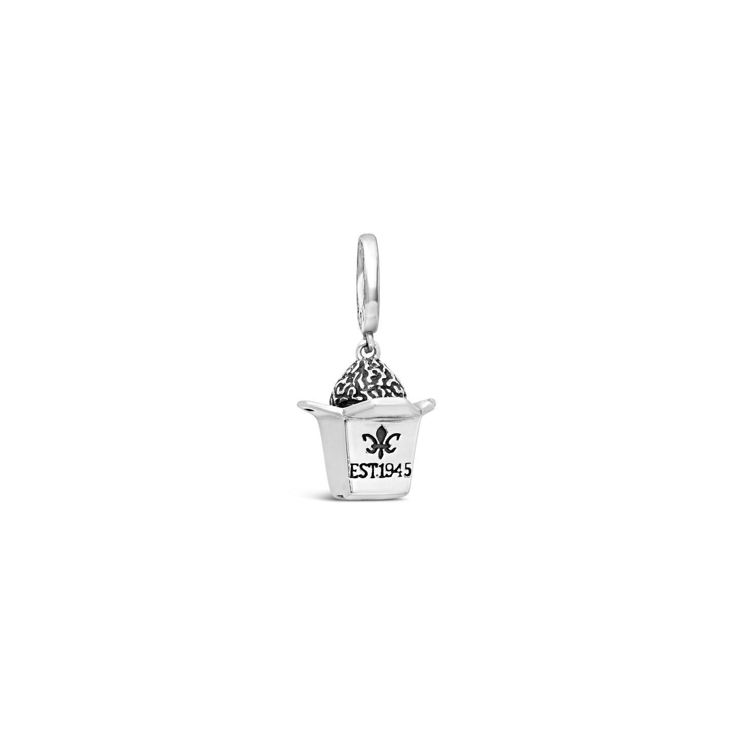 Cristy Cali Enameled Plum Street Snoball Charm - Silver