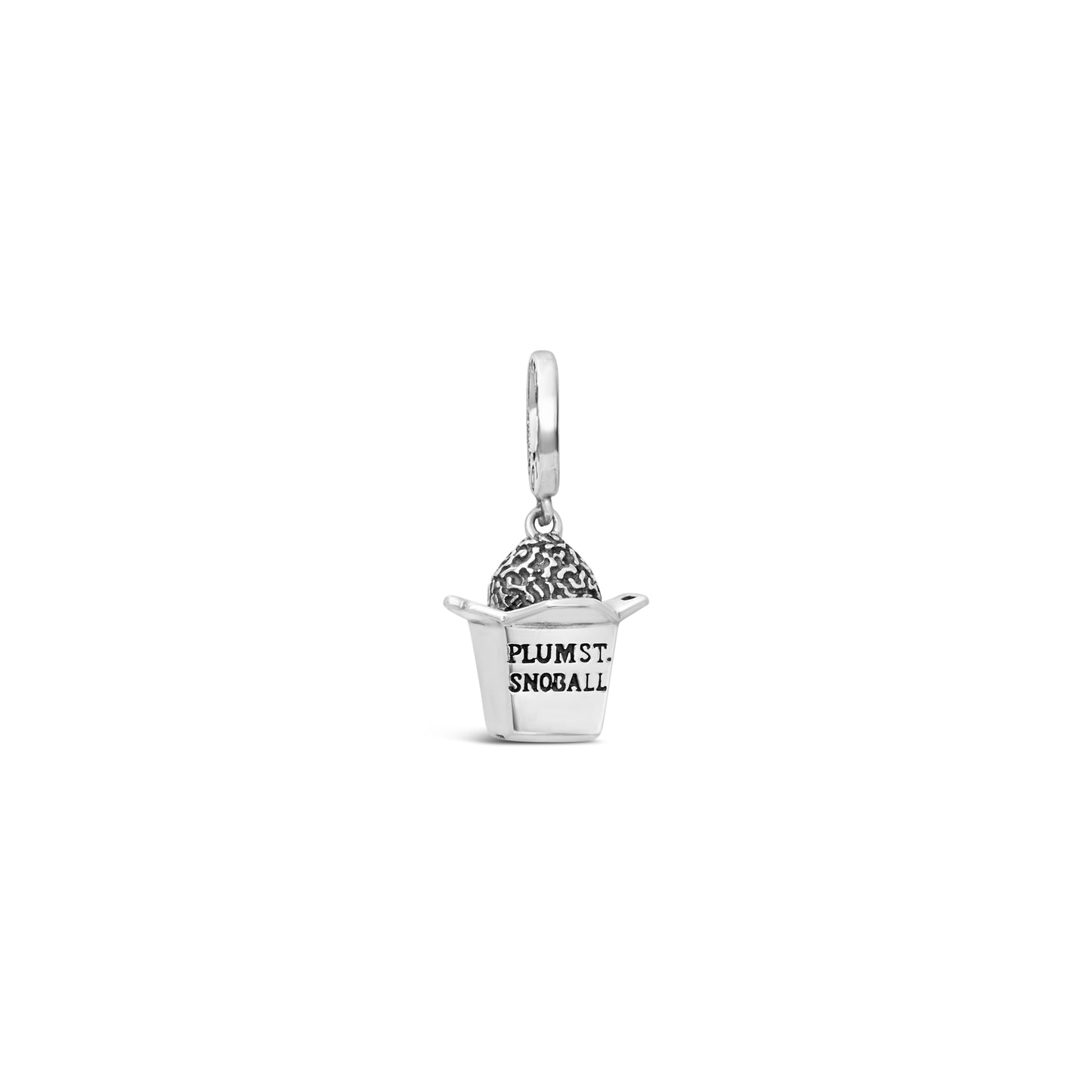 Cristy Cali Enameled Plum Street Snoball Charm - Silver