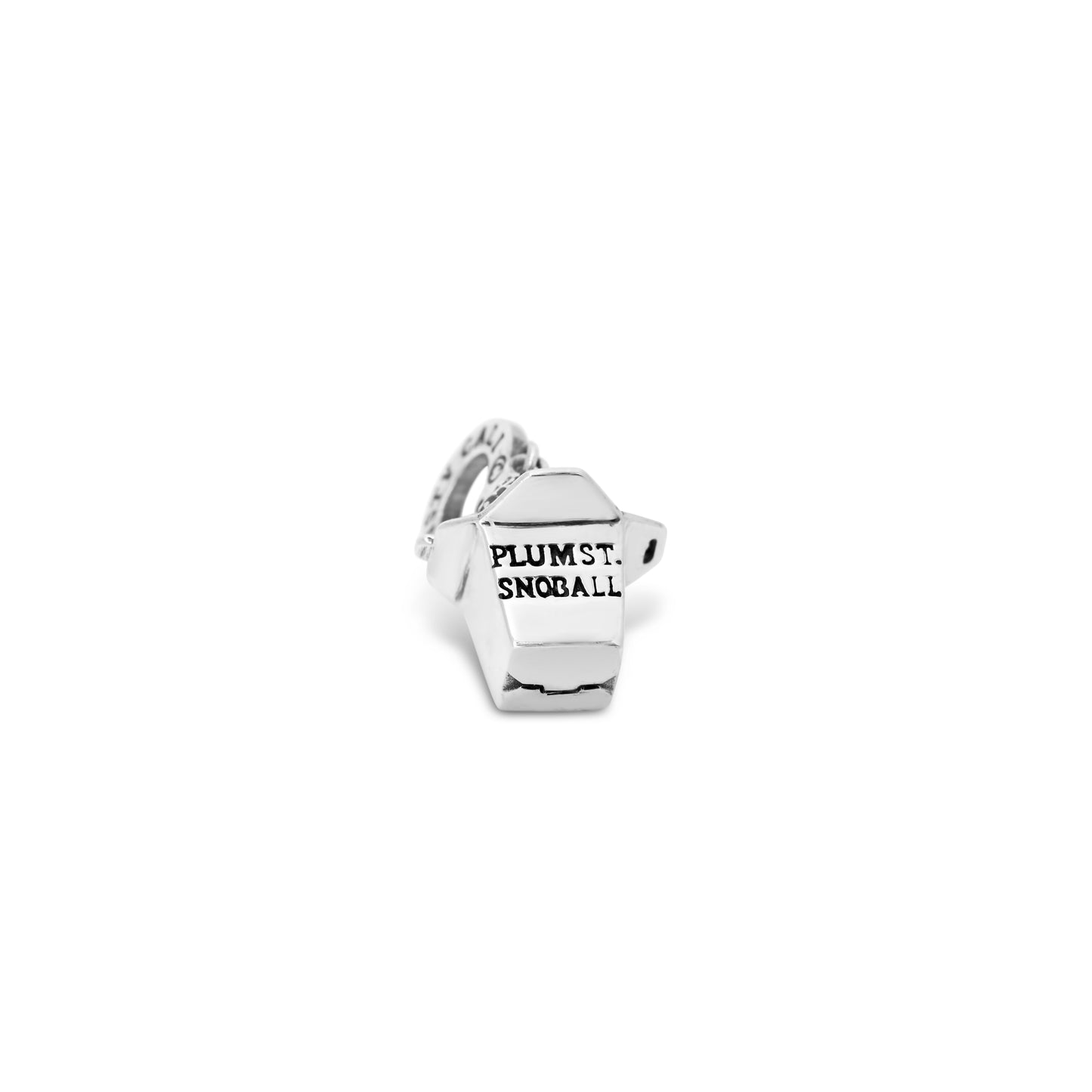 Cristy Cali Enameled Plum Street Snoball Charm - Silver