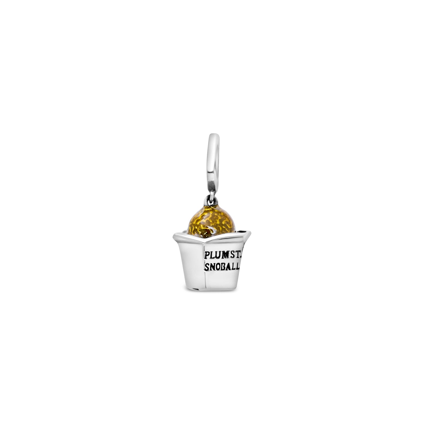 Cristy Cali Enameled Plum Street Snoball Charm - Ice Cream Yellow