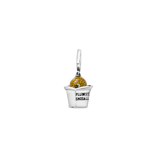 Cristy Cali Enameled Plum Street Snoball Charm - Ice Cream Yellow