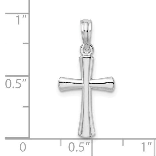 Sterling Silver Rhodium-plated Cross