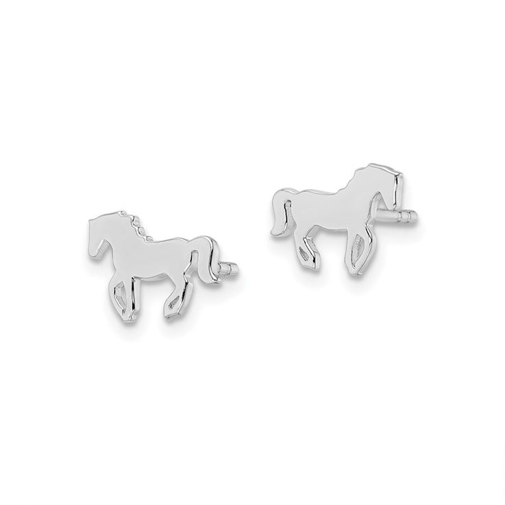 Sterling Silver Petite Horse Earrings