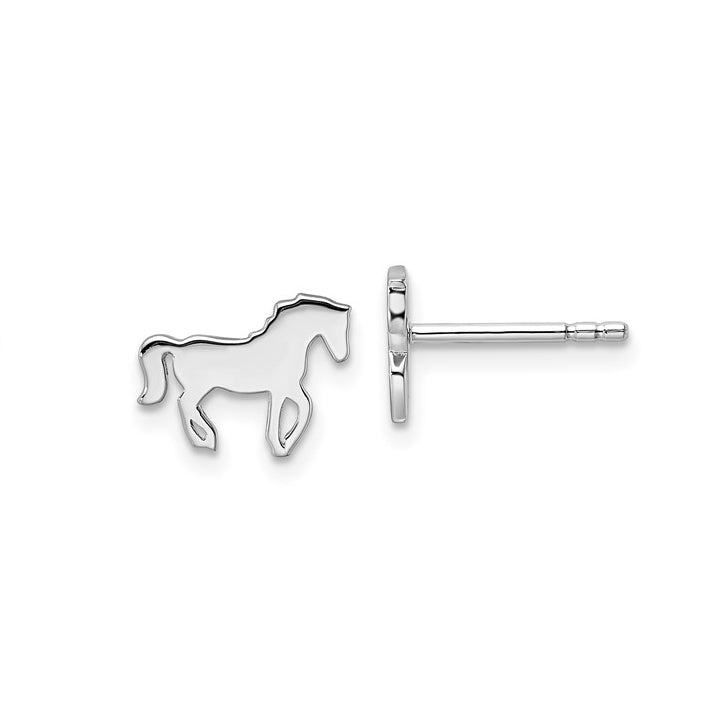 Sterling Silver Petite Horse Earrings