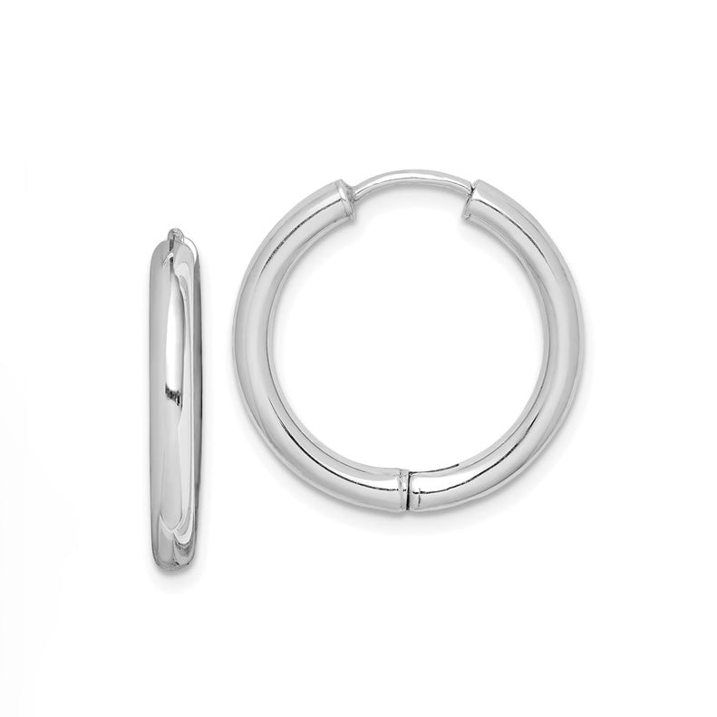 Sterling Silver 20mm Hinged Hoop Earrings