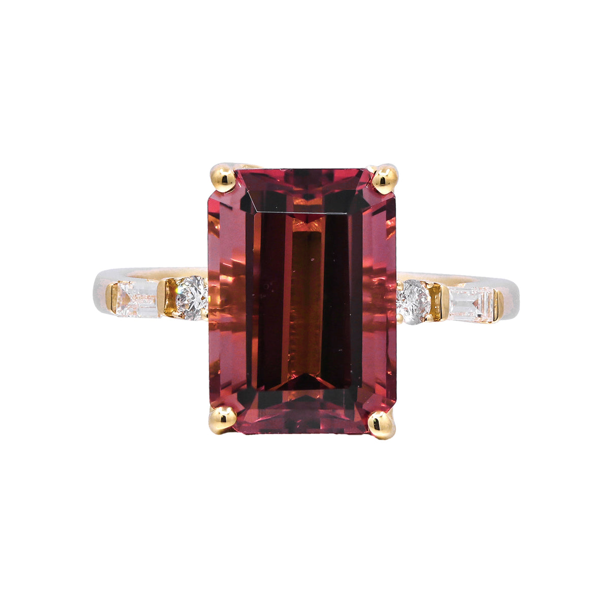 14K Maine Tourmaline & Diamond Cocktail Ring