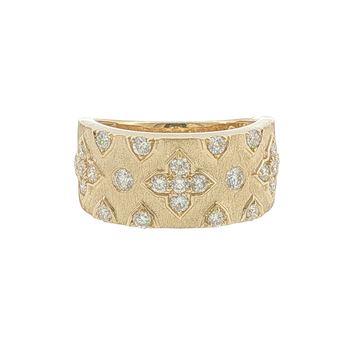 14K Diamond Quatrefoil Statement Ring