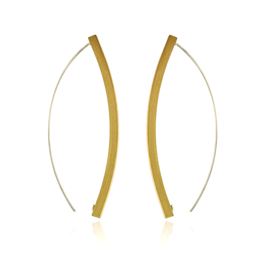 Mysterium Collection Sterling Vermeil Curved Earrings