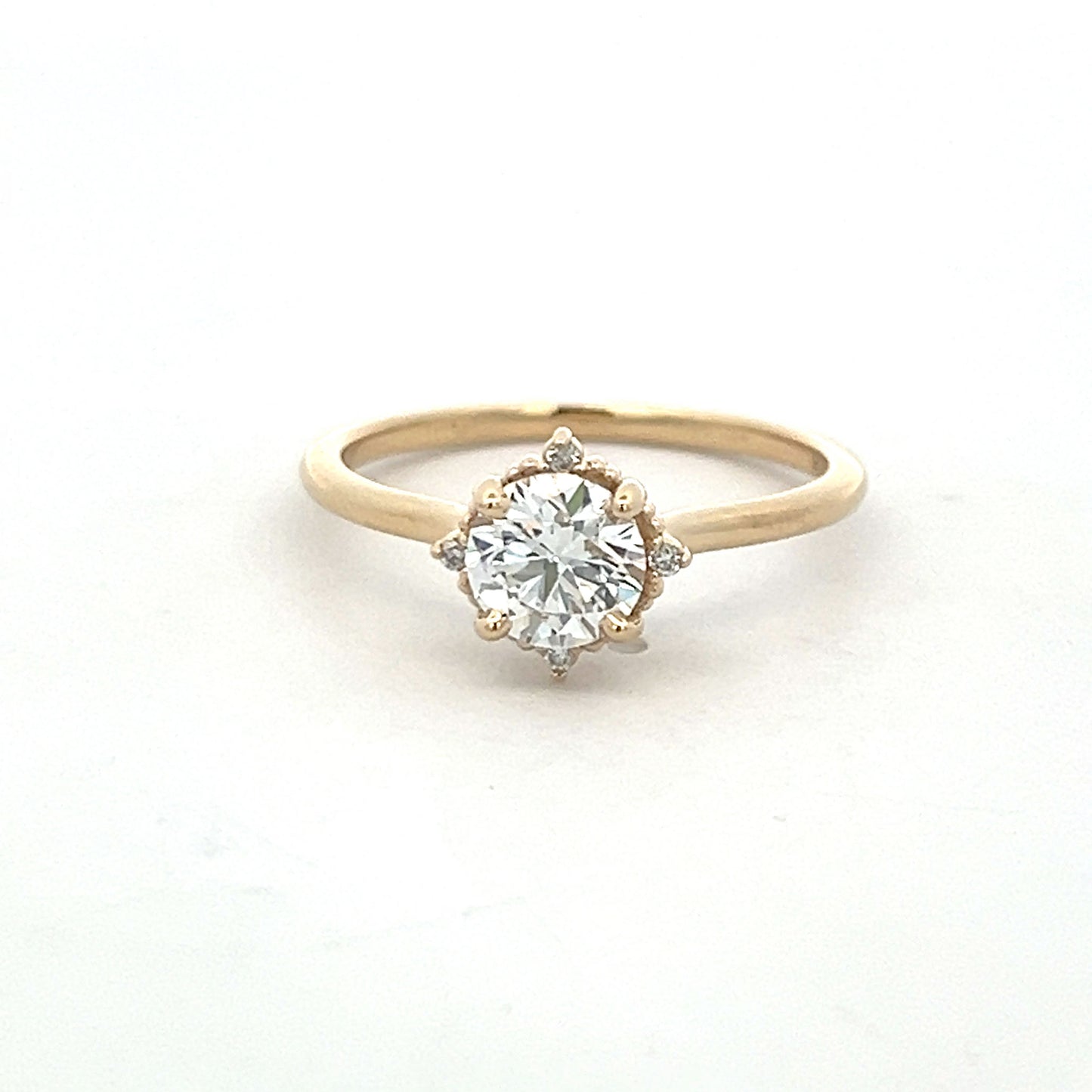 14K Yellow Gold Lab-Created Diamond Engagement Ring