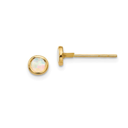 14K Petite Opal Earrings