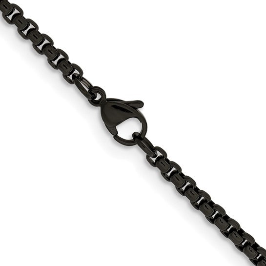 Stainless Steel IP-plated 2.6mm Box Chain 20"