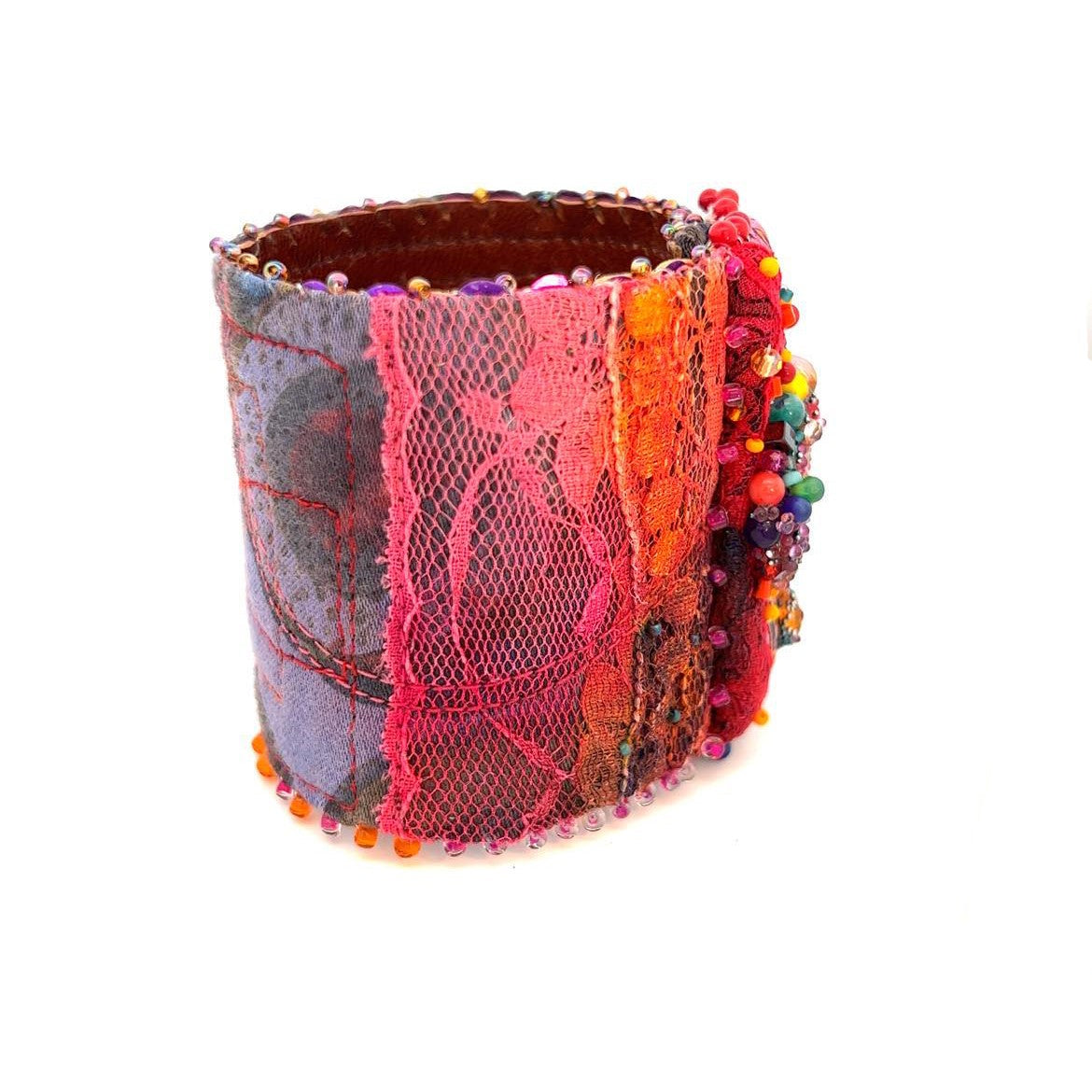 Mysterium Collection Beaded Lace Cuff Bracelet