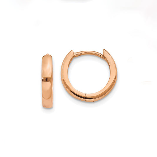 14k Rose Gold Petite 11mm Hinged Hoop Earrings