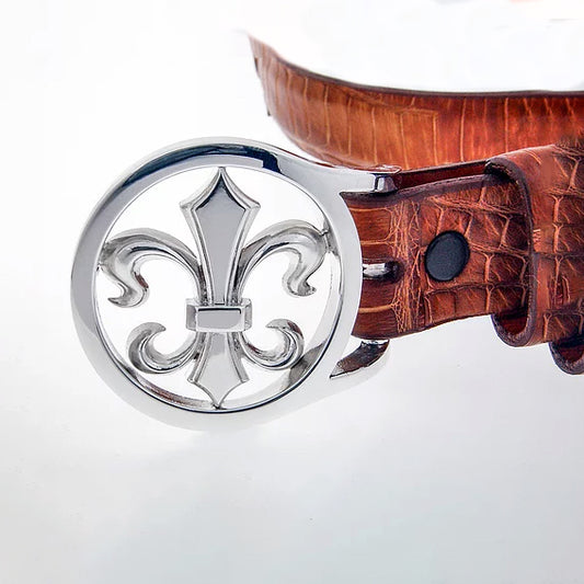 Tom Mathis Designs Sterling Fleur de Lis Belt Buckle